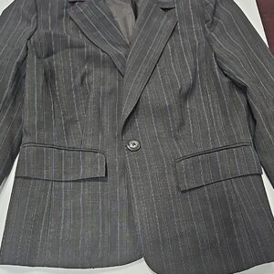 Alfani Charcoal Pinstripe Women's Suit Jacket